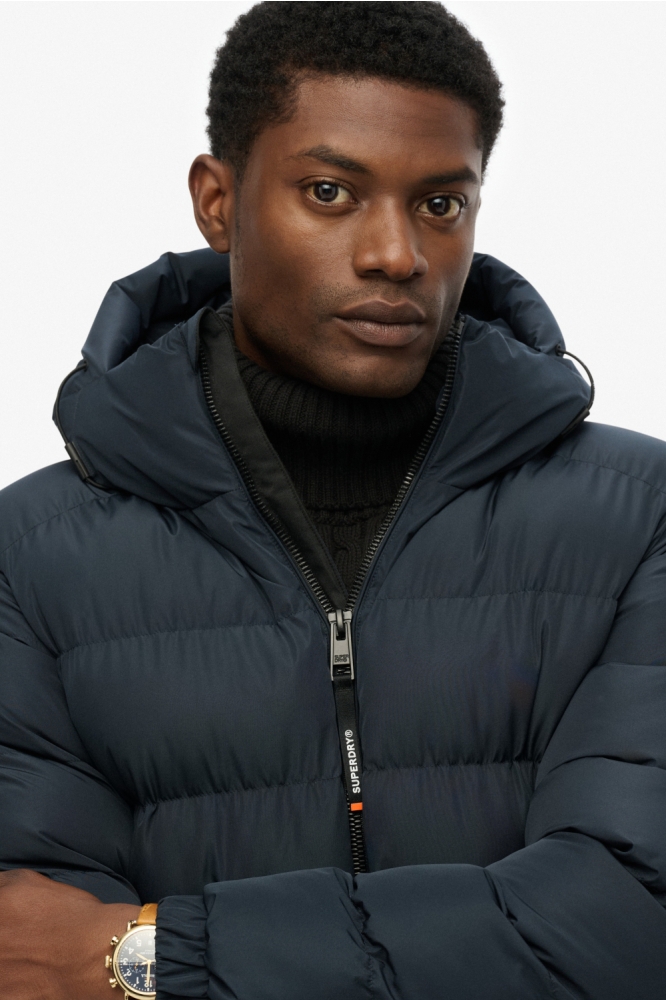 HOODED SPORTS PUFFER JACKET M5011950A ECLIPSE NAVY